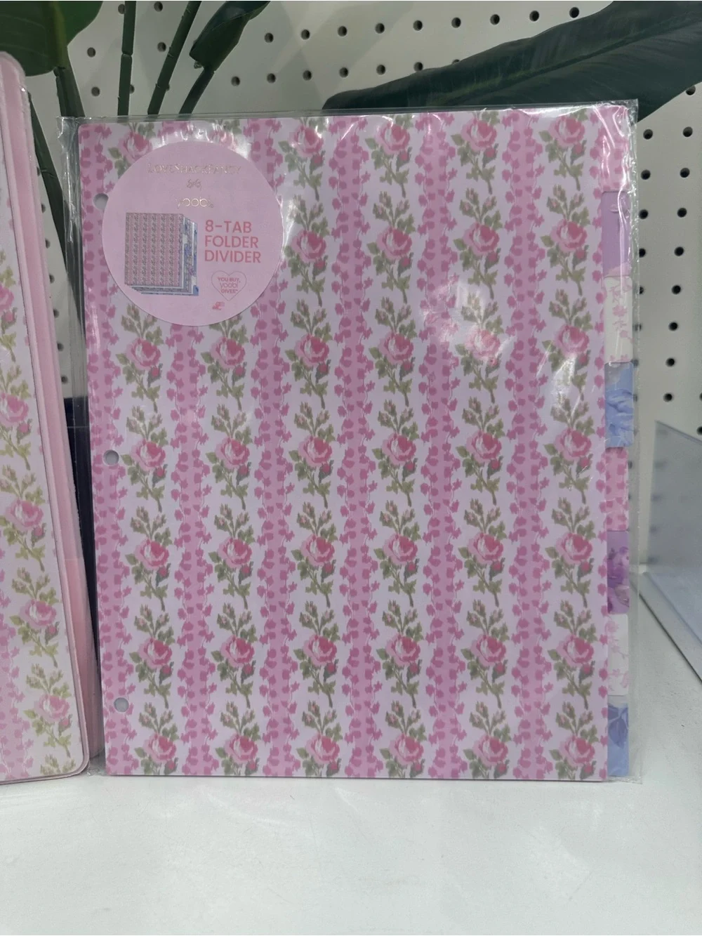 Love Shack Fancy x target/Yoobi Binder and Dividers pink Floral Set
